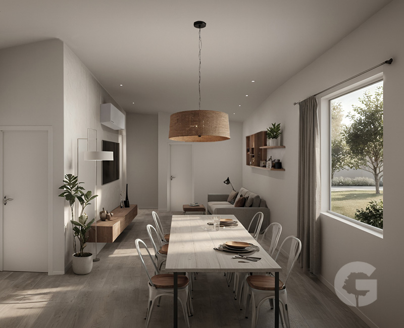 Casa Lapacho - Espacio living - comedor.