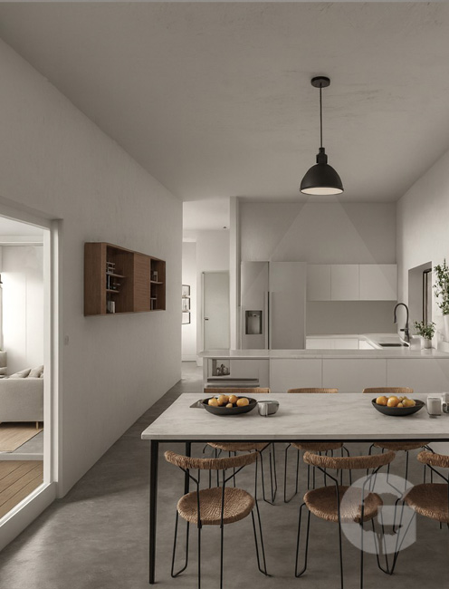 Casa Tipa - Cocina-Comedor integrada.