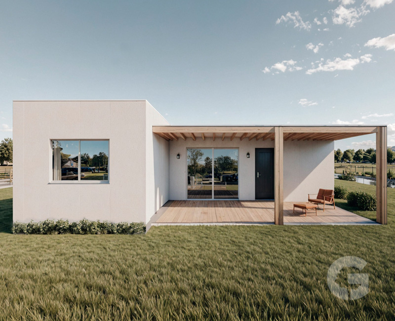 Casa Tipa - Vista contrafrente.